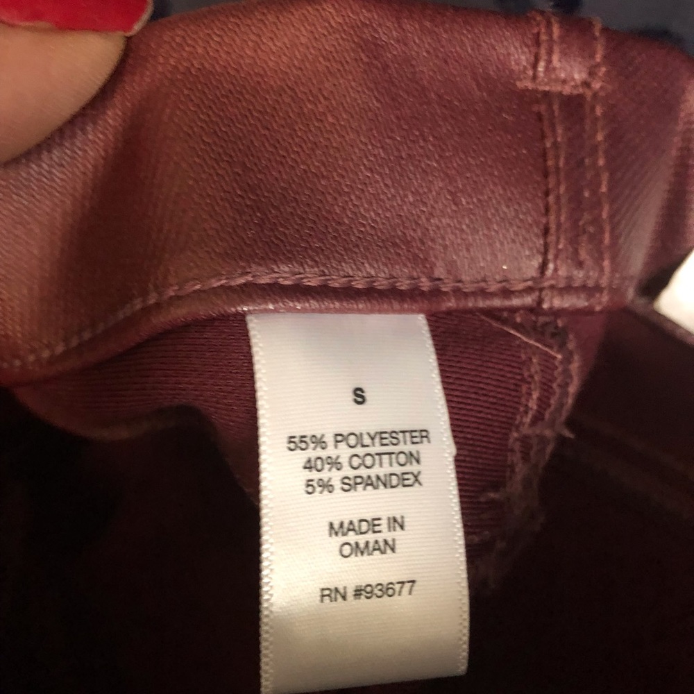 NWT Mixit Red Coated Back Pocket Leggings Size Sm - Picture 5 of 6